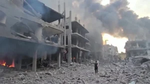É estimado que mais da metade da população de Gaza (mais de 1 milhão) tenha se movido para o sul na cidade de Rafah | Foto: Reprodução/BBC