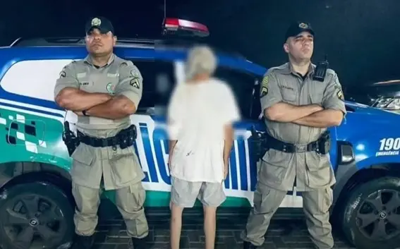 Ao cometer o delito, o idoso foi agredido pelas vítimas. | Foto: Divulgação/PM