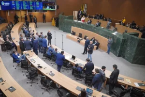 Durante a votação da matéria, o parlamentar afirmou que a Casa recebeu, na audiência, 19 entidades representativas, que também se manifestaram contra o projeto | Foto: Hellen Reis/Alego