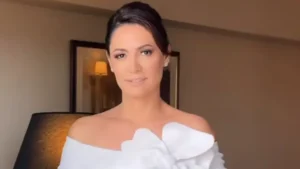 A peça de tom branco que foi confeccionada pela marca de luxo Pawlick | Foto: Reprodução