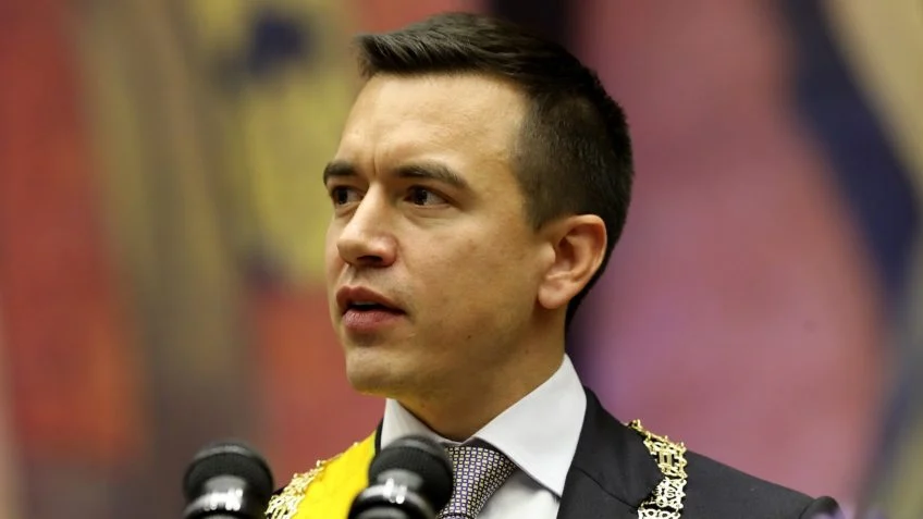 O presidente Daniel Noboa decretou “conflito armado interno” no Equador após as crises de segurança que o país enfrenta no momento | Foto: Reprodução
