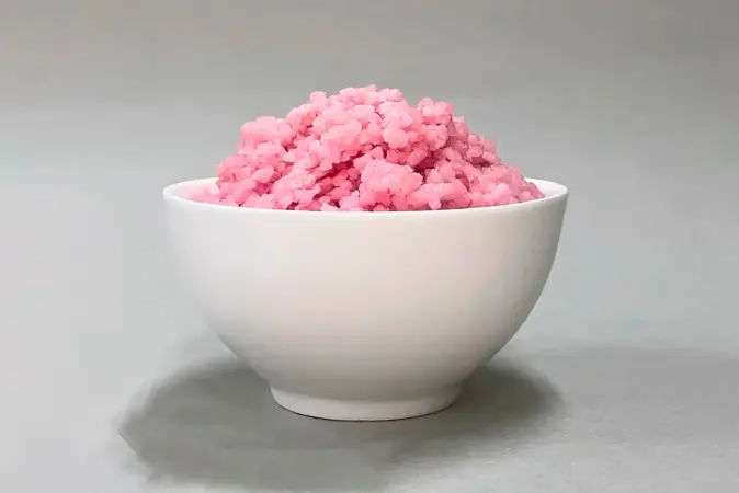 Cientistas criam "arroz de carne" para combater fome e desnutrição | Foto: Yonsei University / Reprodução
