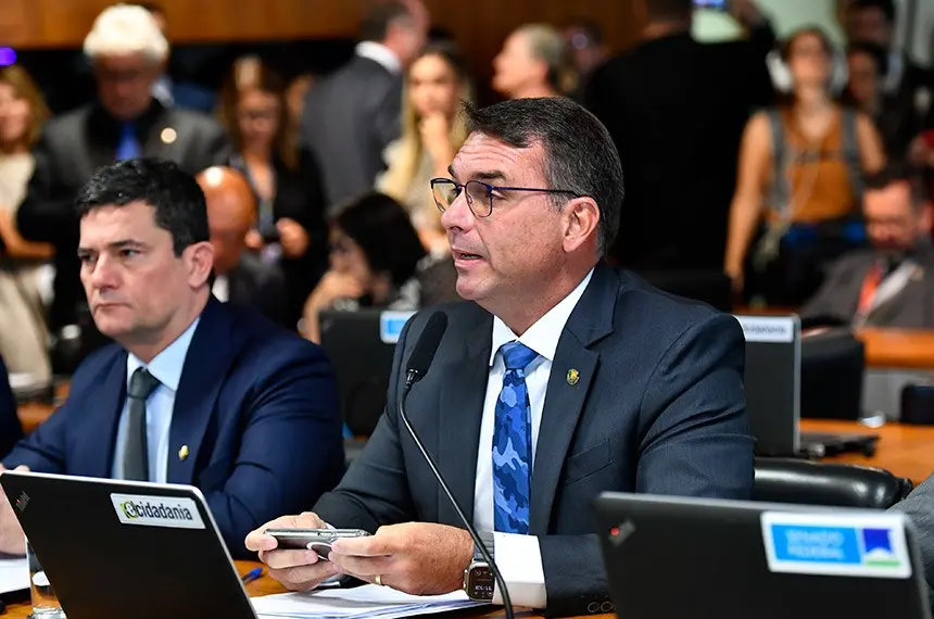 Sergio Moro apresentou emenda que foi aceita pelo relator Flávio Bolsonaro. | Foto: Senado