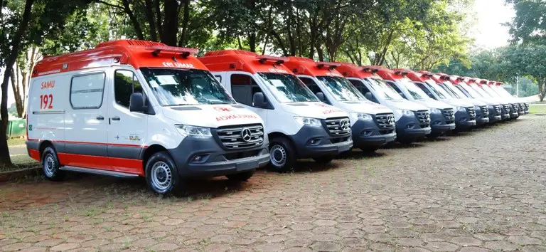 Goiás já conta com 185 ambulâncias e o Ministério da Saúde tem repassado mensalmente um valor de R$ 7 milhões ao estado para manutenção | Foto: Erasmo Salomão/ Gov