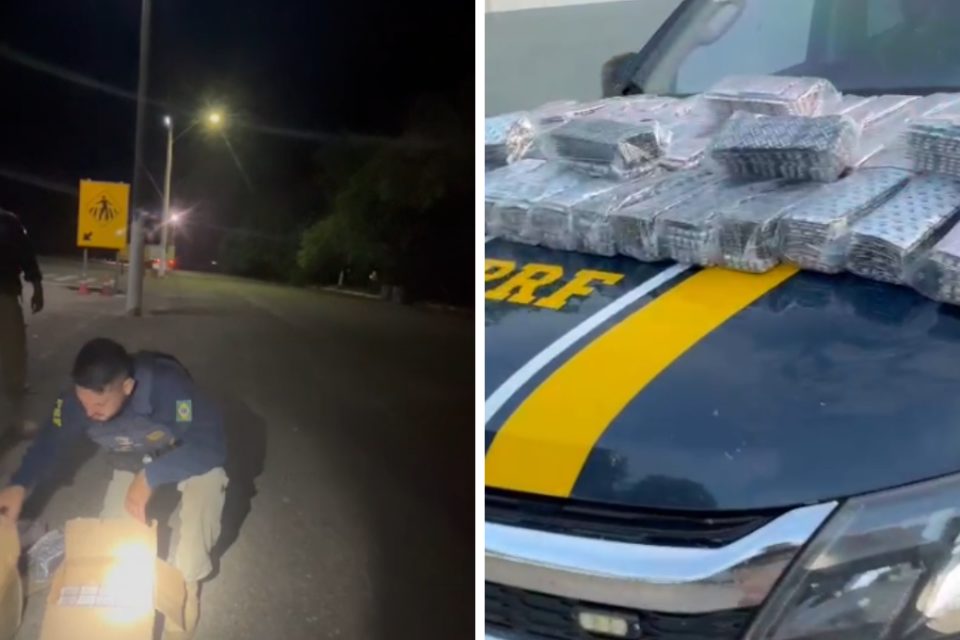 O motorista confessou que pegou a droga em São Paulo e que iria entregá-la em um posto de combustíveis no Tocantins | Foto: DivulgaçãoPRF