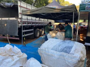 Trabalho de educação sanitária visa alertar produtores rurais sobre procedimentos que devem ser adotados antes do descarte das embalagens | Foto: Divulgação/Agrodefesa