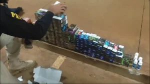 PRF apreende carga de medicamentos contrabandeados do Paraguai, em Goiânia