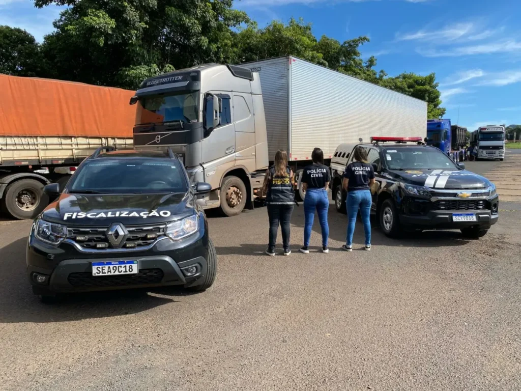 A carga vinda de São Paulo foi aprendida em Itumbiara I Foto: Divulgação/PCGO