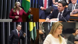 Parlamentares goianos ouvidos pela reportagem são favoráveis quanto à destinação de emendas ao Rio Grande do Sul, mas cobram que o assunto passe primeiro por discussão entre os deputados que compõem a bancada de Goiás na Câmara Federal | Fotos: Pablo Valadares/Divulgação/Câmara dos Deputados; Divulgação/Câmara dos Deputados; Maryanna Oliveira/Divulgação/Câmara dos Deputados; Divulgação/Câmara dos Deputados