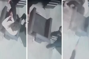 Câmeras de videomonitoramento capturaram o momento em que Glenilton tentou matar sua ex-namorada | Foto: Divulgação/PCGO