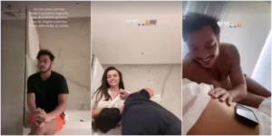 Rafa aparece sorridente antes de perder o bebê em aborto
