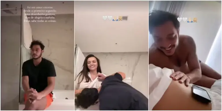Rafa aparece sorridente antes de perder o bebê em aborto