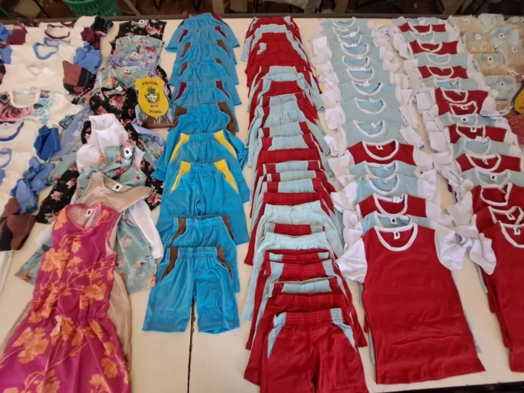 Produtos foram arrecadados durante campanha da instituição; 12 policiais penais também viajam para reforçar a segurança dos presídios em Porto Alegre e região | Foto: Polícia Penal de Goiás