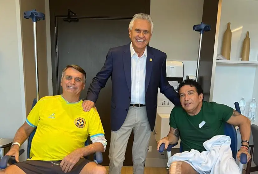 A visita de Caiado ao hospital em São Paulo coincide com sua estadia na cidade para participar de eventos e realizar check-up médico | Foto: Reprodução/Instagram