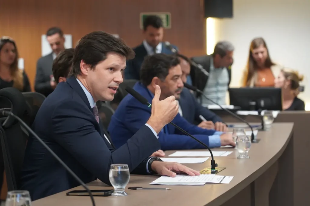 Vice-Governador Daniel Vilela (MDB), em audiência pública. (Foto: Maykon Cardoso)