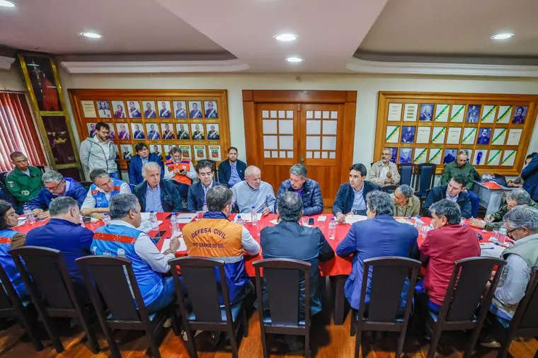 Presidente Lula e ministros exercem medidas de apoio à tragédia do Rio Grande do Sul. Foto: Ricardo Stuckert