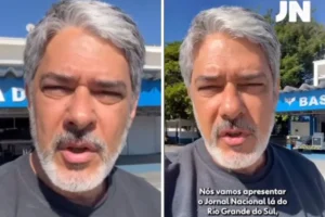 Apresentador do Jornal Nacional, Willian Bonner, viajou à região que passa por calamidade por conta de chuvas