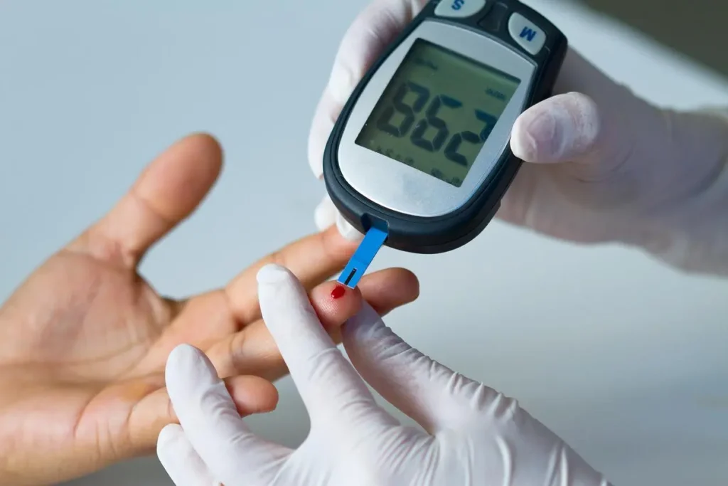 Teste de glicemia é feito através de uma gota de sangue, e resultado é imediato | Foto: Arquivo Pessoal