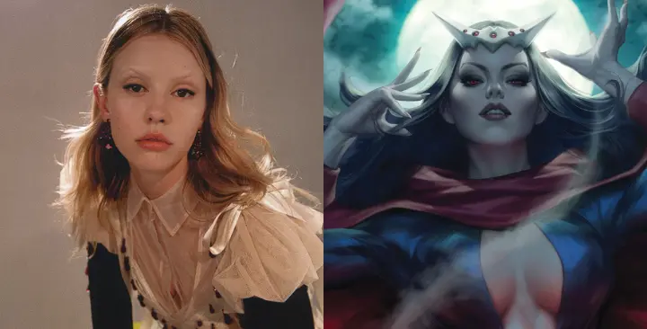 Mia Goth está confirmada no elenco da nova aposta da Marvel Studios, "Blade" | Foto: Reprodução/X.