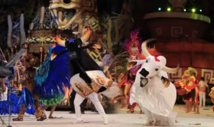 A rivalidade entre Caprichoso e Garantido é um dos grandes atrativos do festival | Foto: Secom AM/Divulgação