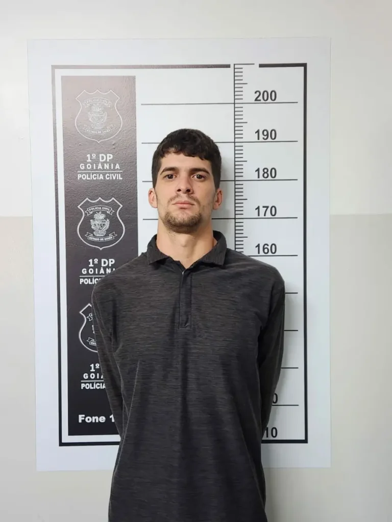 A divulgação da imagem do preso foi procedida nos termos da Lei nº 13.869/2019 e da Portaria nº 547/2021 – PC I Foto: Divulgação/PCGO