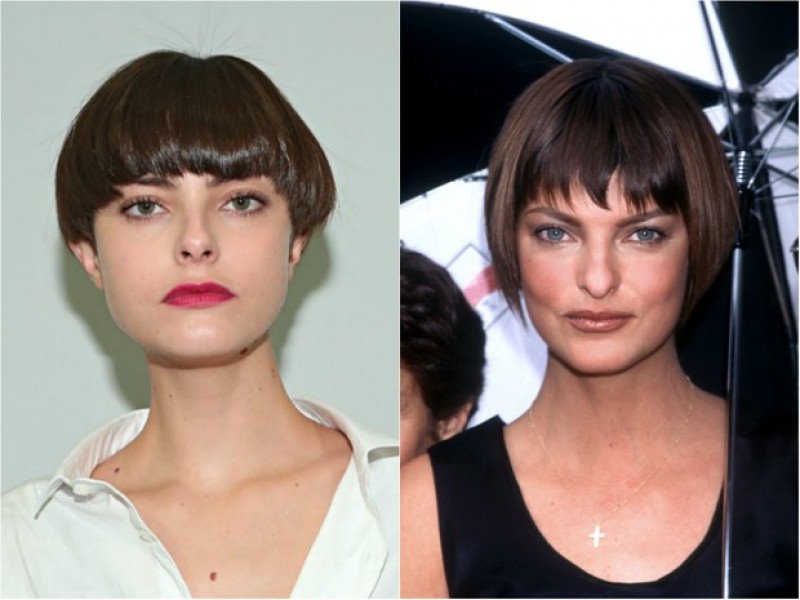 Modelo radicaliza visual para mostrar semelhança com Linda Evangelista