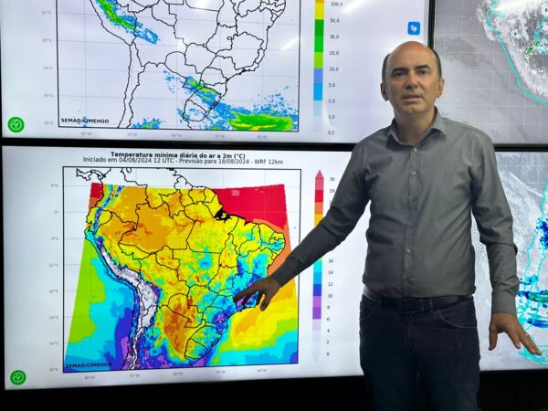 Apesar de não existir um prognóstico de precipitações, a Capital pode receber uma massa de ar polar nos próximos dias