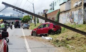 Capotamento na Marginal Botafogo resulta na morte de uma idosa