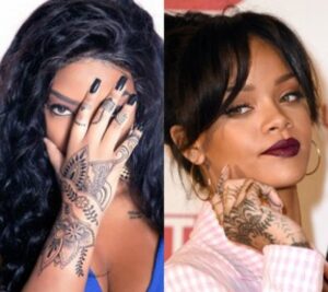 Ludmilla Ã© criticada por copiar tatoo de Rihanna e rebate