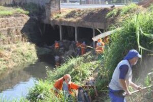 30 toneladas de lixo são retiradas de córregos