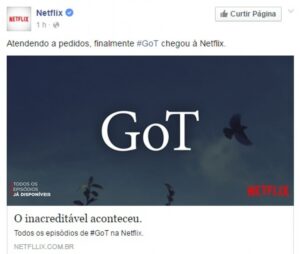 Netflix anuncia que vai exibir Game of Thrones...Não