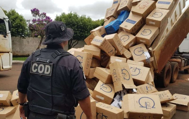 Operação em Bom Jesus de Goiás apreende 20 mil pacotes de cigarros ilegais