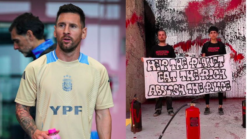 Messi teve casa pichada por ativistas climáticos