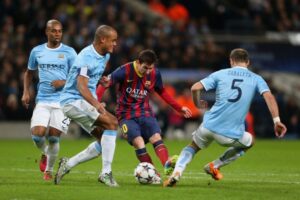 Manchester City  recebe o Barcelona