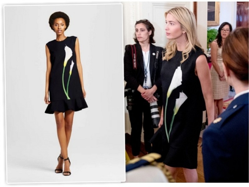 IvankaTrump usa vestido barato durante evento em Washington