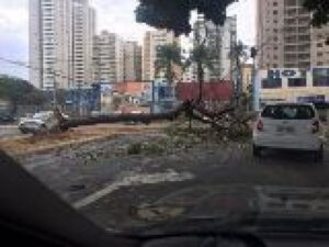 Chuva pega goianiense de surpresa