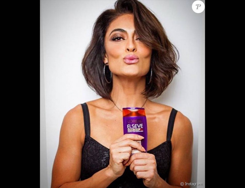 Juliana Paes surge com cabelos mais curtos