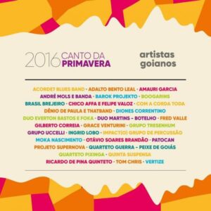 Canto da Primavera 2016 divulga seleção de artistas goianos