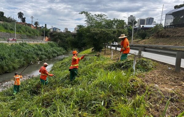 forca tarefa realiza rocagem e limpeza na marginal botafogo em goiania