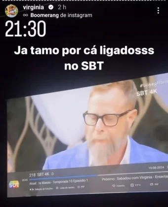 Virgínia é flagrada assistindo SBT em site pirata