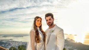 DJ Alok e Romana Novais se casam aos pés do Cristo Redentor