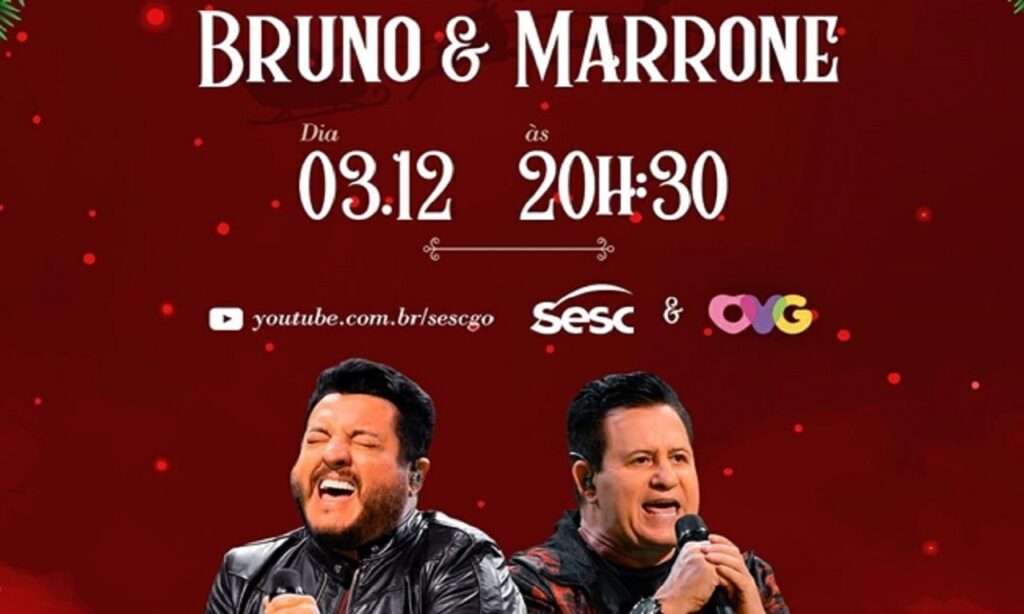 Governo de Goiás e OVG anunciam live de Bruno e Marrone durante Natal do Bem