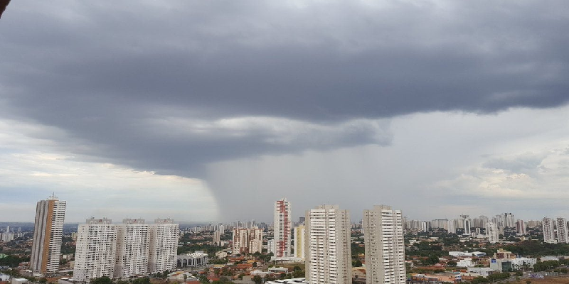 Pancadas de chuva atingem Goiânia na tarde desta quarta-feira