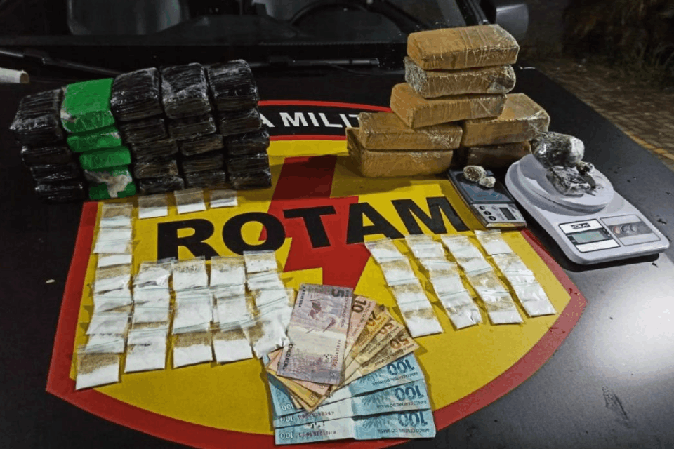 Rotam prende homem com R$ 250 mil em drogas no Setor Santos Dumont em Goiânia