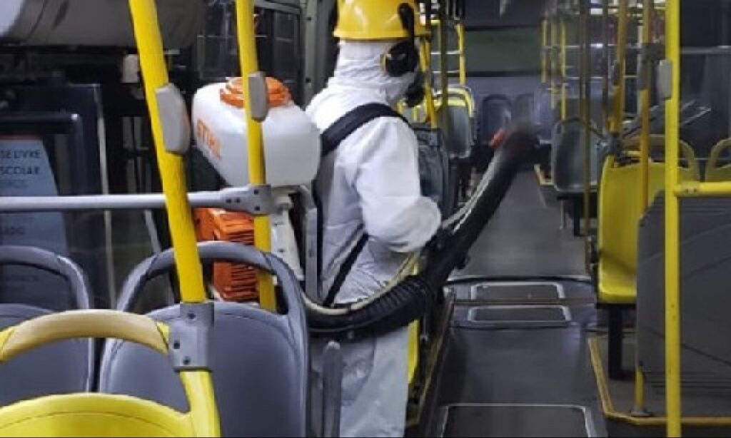 Ampliado serviço de desinfecção nos ônibus do Eixo