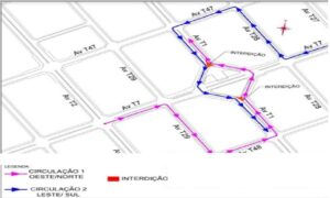 SMT altera circulação de veículos em praça da Avenida T-7