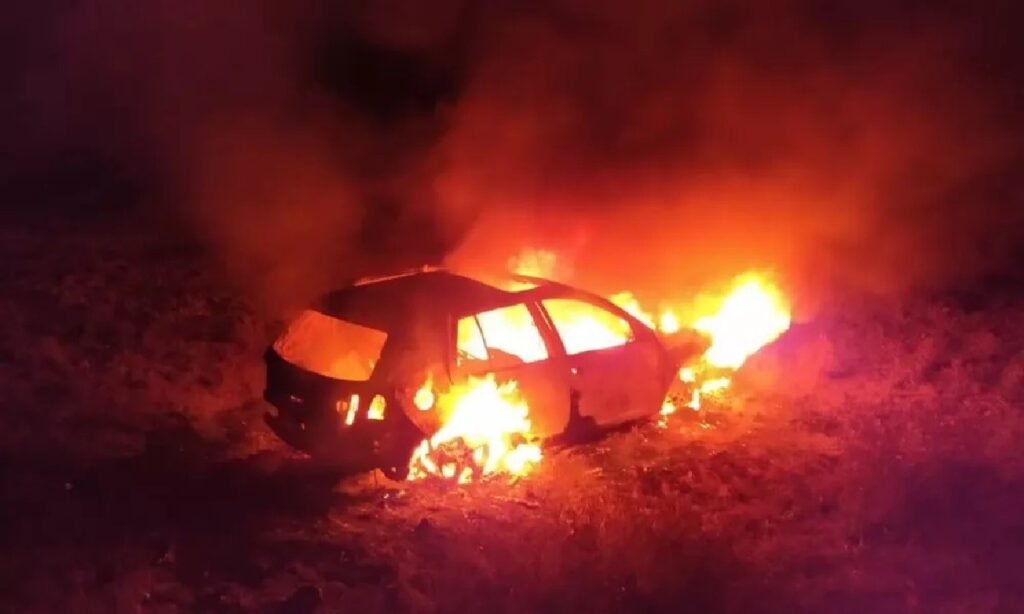 Luau termina com atropelamentos e carro incendiado em Caiapônia