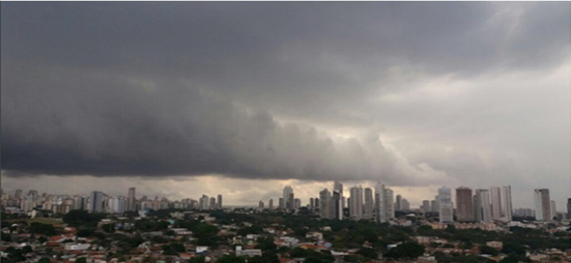 Tarde de hoje será de chuvas isoladas em Goiânia