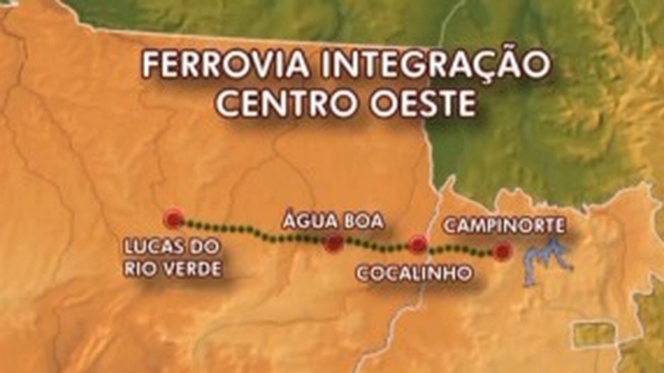 Ferrovia terá 383 quilômetros entre GO e MT