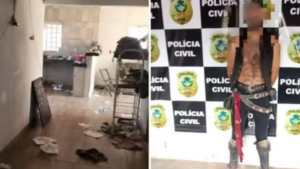 Homem é preso suspeito de manter esposa e filhos em cárcere privado em Pirenópolis — Foto: Divulgação/PC-GO